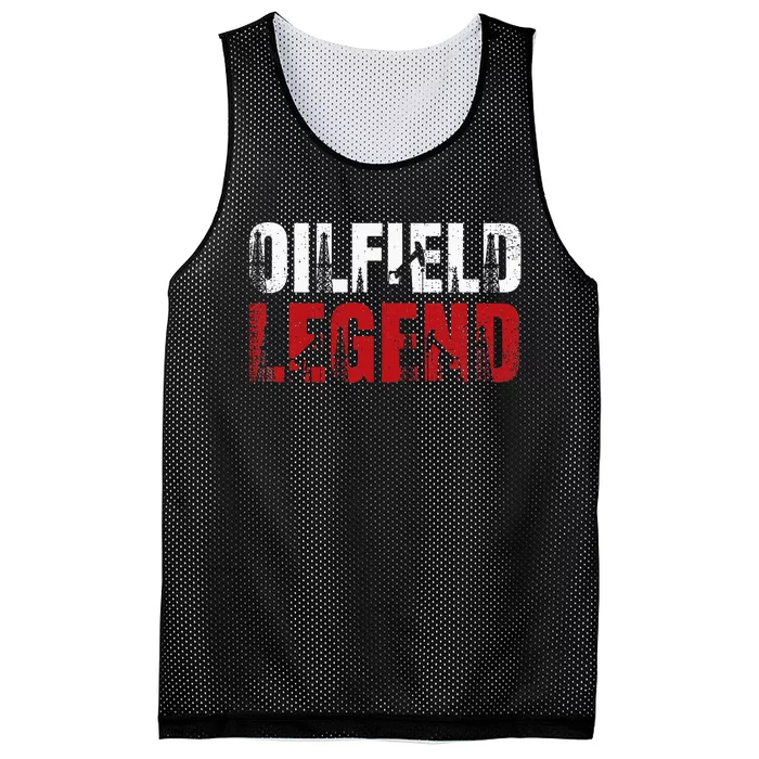 Oil Rig Oilfield Legend Oildrilling Oilfield Worker Oilman Mesh Reversible Basketball Jersey Tank