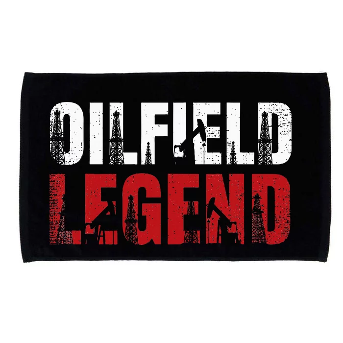 Oil Rig Oilfield Legend Oildrilling Oilfield Worker Oilman Microfiber Hand Towel