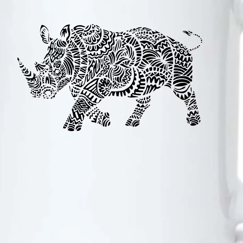 Ornamental Rhino Black Color Changing Mug