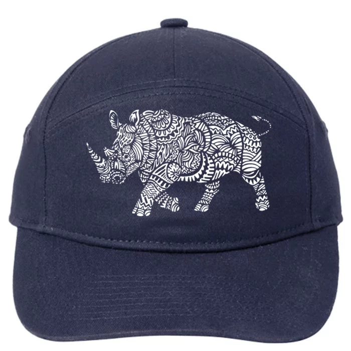 Ornamental Rhino 7-Panel Snapback Hat