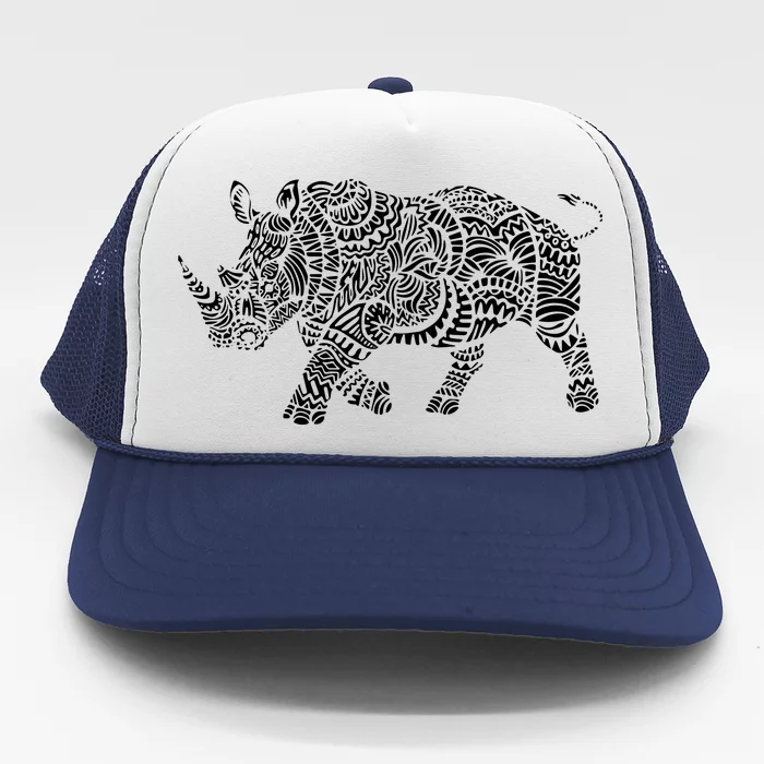 Ornamental Rhino Trucker Hat