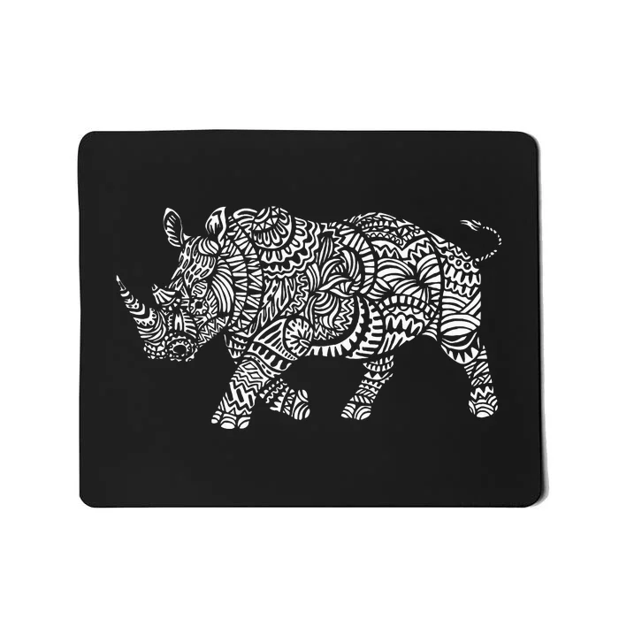 Ornamental Rhino Mousepad