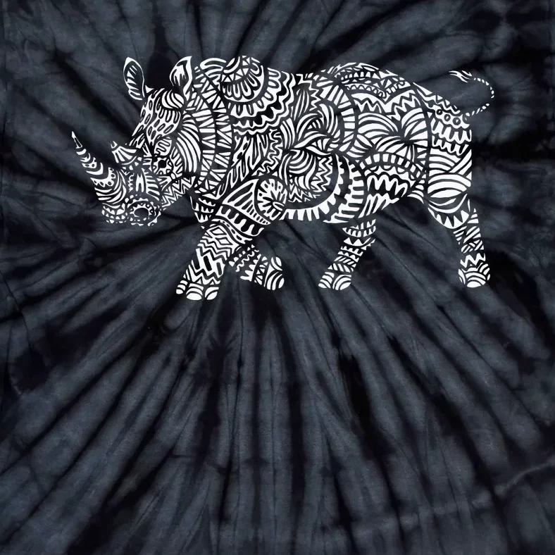 Ornamental Rhino Tie-Dye T-Shirt