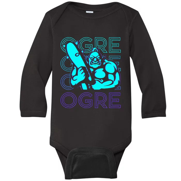 Ogre Retro Baby Long Sleeve Bodysuit