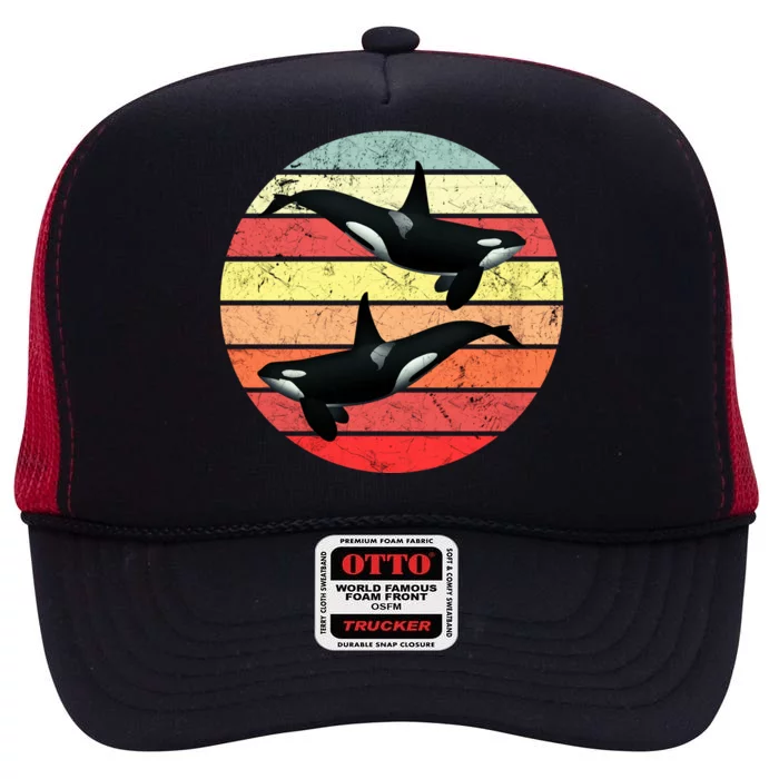 Orca Retro High Crown Mesh Trucker Hat