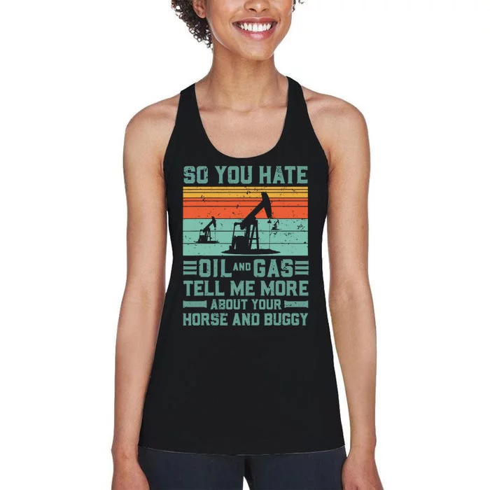 Oil Rig Oil Field Worker Gifts Women's Racerback Tank