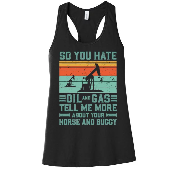 Oil Rig Oil Field Worker Gifts Women's Racerback Tank