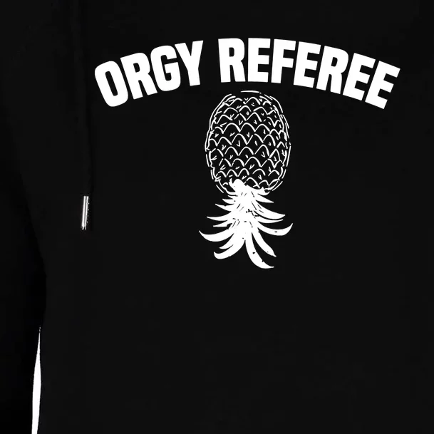 Orgy Referee Pineapple Upside Down Womens Funnel Neck Pullover Hood