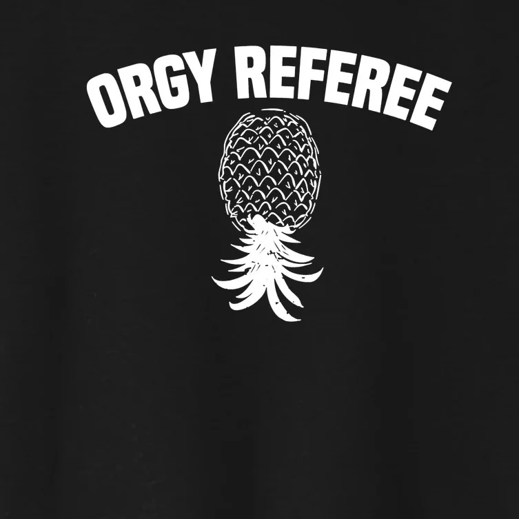 Orgy Referee Pineapple Upside Down Women's Crop Top Tee