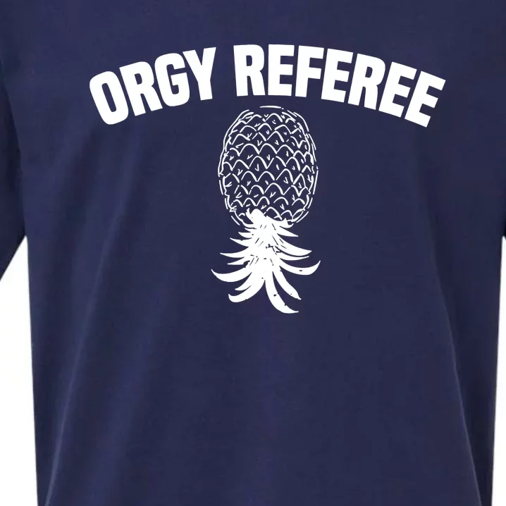 Orgy Referee Pineapple Upside Down Sueded Cloud Jersey T-Shirt