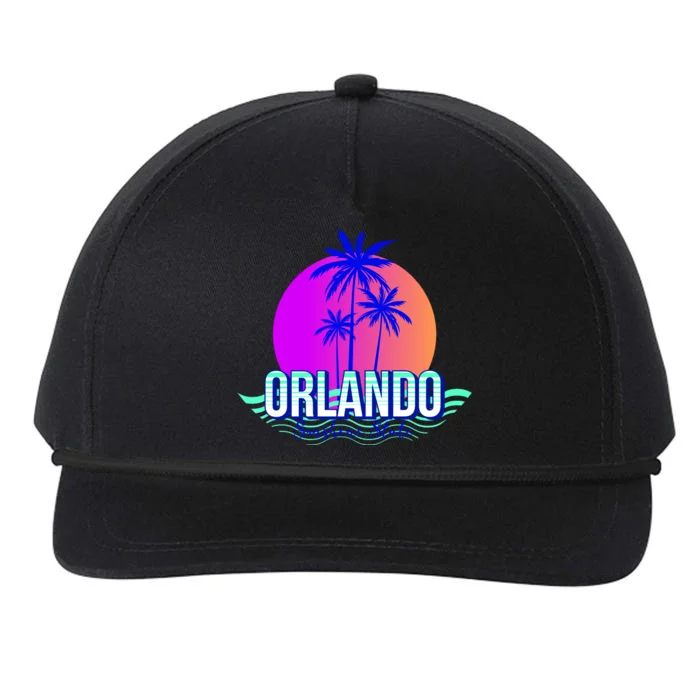 Orlando Retro Palm Trees Sunshine State Snapback Five-Panel Rope Hat