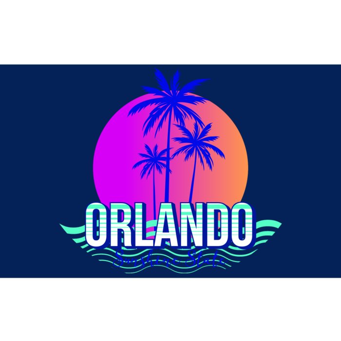 Orlando Retro Palm Trees Sunshine State Bumper Sticker