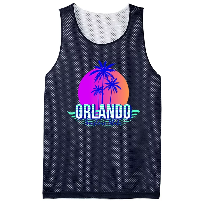 Orlando Retro Palm Trees Sunshine State Mesh Reversible Basketball Jersey Tank