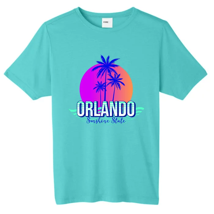 Orlando Retro Palm Trees Sunshine State ChromaSoft Performance T-Shirt