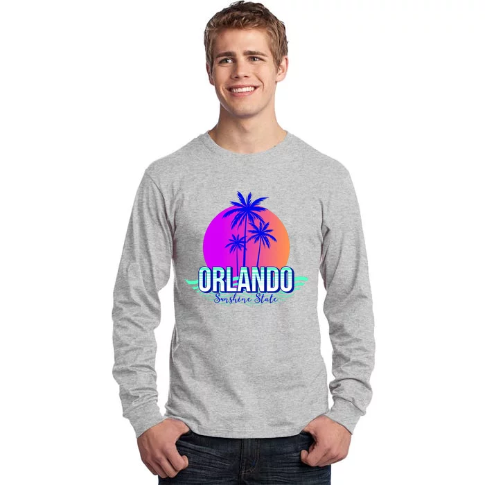 Orlando Retro Palm Trees Sunshine State Tall Long Sleeve T-Shirt