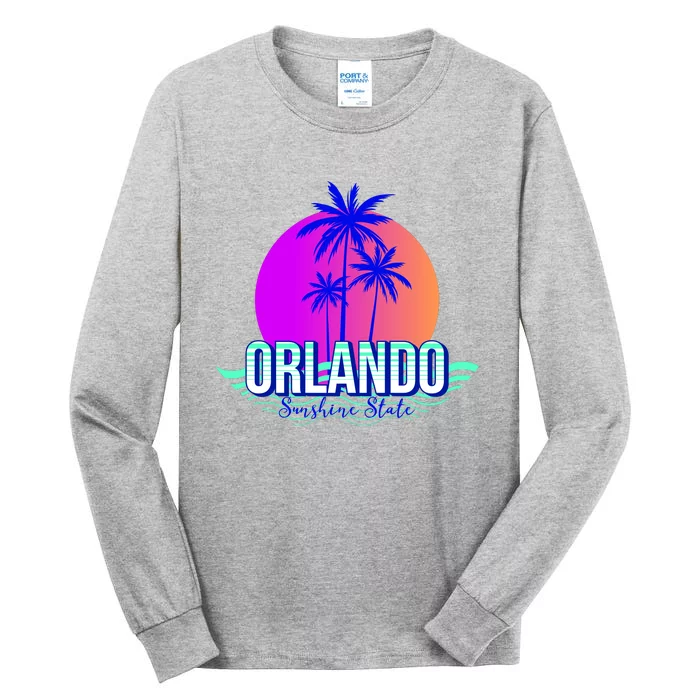 Orlando Retro Palm Trees Sunshine State Tall Long Sleeve T-Shirt