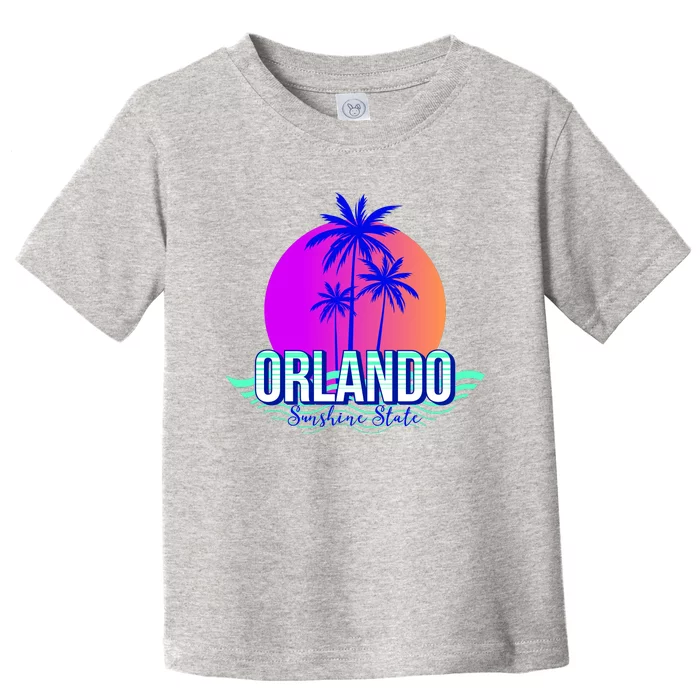 Orlando Retro Palm Trees Sunshine State Toddler T-Shirt