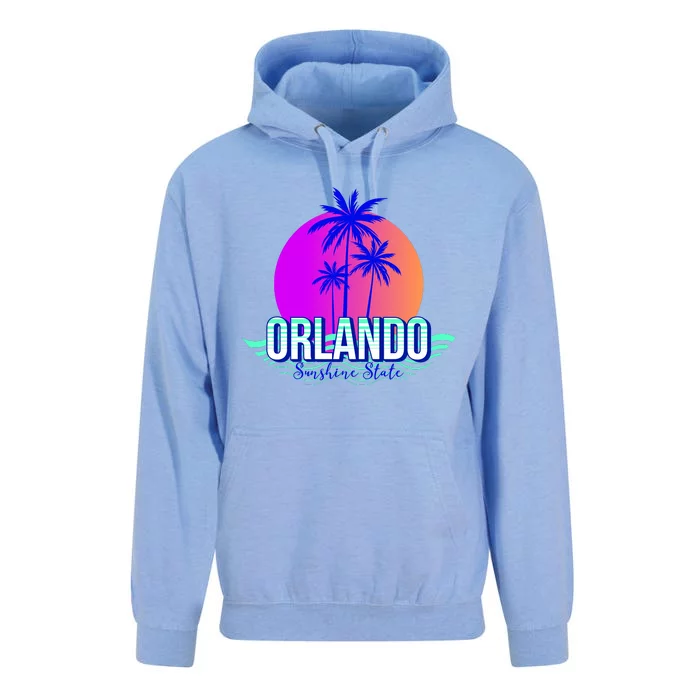 Orlando Retro Palm Trees Sunshine State Unisex Surf Hoodie