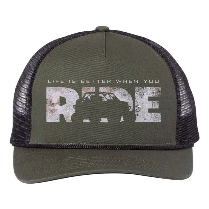 Off Road Quad Atv Apparel Off Road Quad Atv Retro Rope Trucker Hat Cap