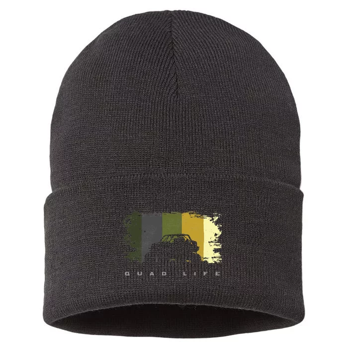 Off Road Quad Atv Apparel Off Road Quad Atv Sustainable Knit Beanie