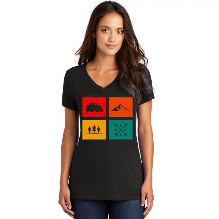 Off Road Quad Atv Apparel Off Road Quad Atv Women's V-Neck T-Shirt