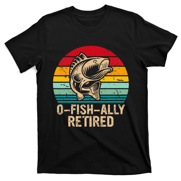 Ofishally Retired Retirement Fishing T-Shirt