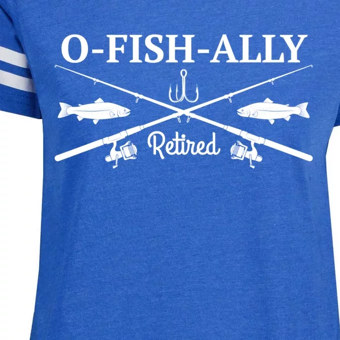 Ofishally Retired Retiret Fishing Funny Gift Enza Ladies Jersey Football T-Shirt