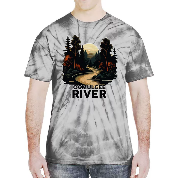 Ocmulgee River Retro Minimalist River Ocmulgee Tie-Dye T-Shirt