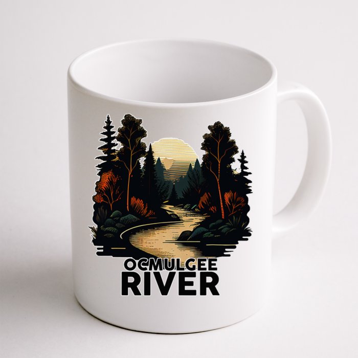 Ocmulgee River Retro Minimalist River Ocmulgee Front & Back Coffee Mug