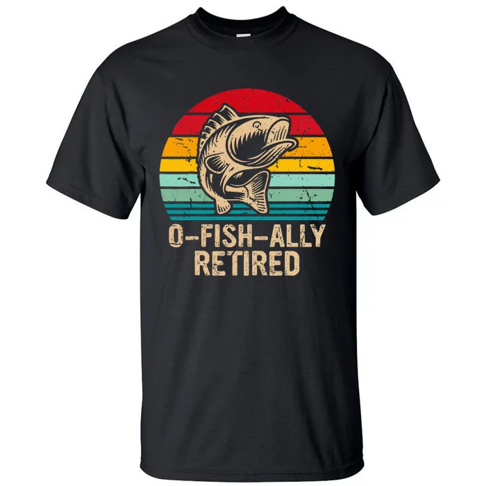 Ofishally Retired Retiret Fishing Vintage Tall T-Shirt