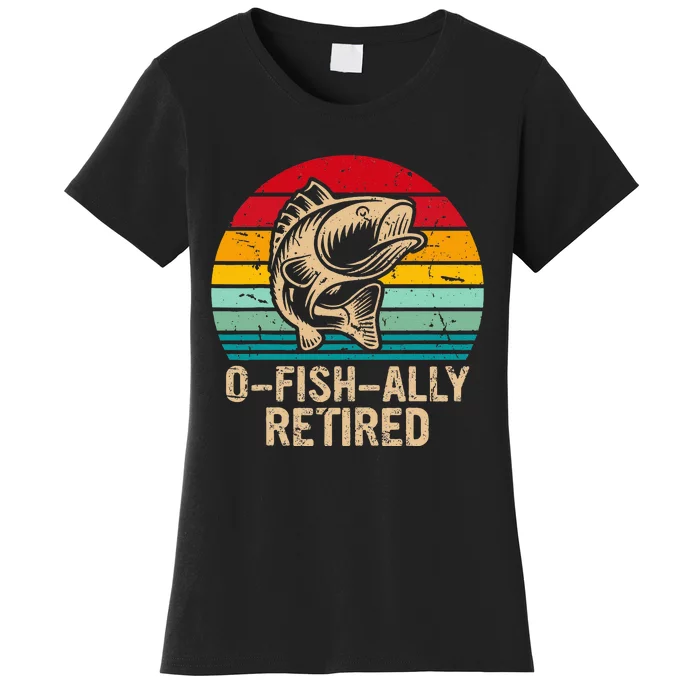 Ofishally Retired Retiret Fishing Vintage Women's T-Shirt