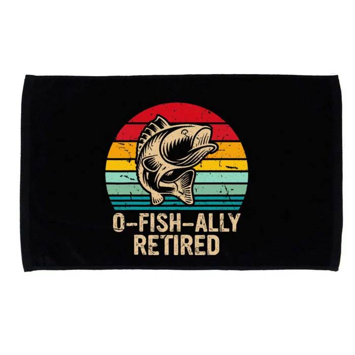 Ofishally Retired Retirement Fishing Vintage Microfiber Hand Towel