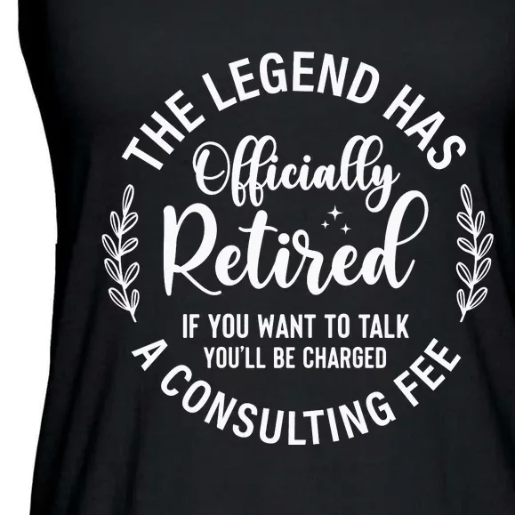 Officially Retired , Retirement Gift Ladies Essential Flowy Tank