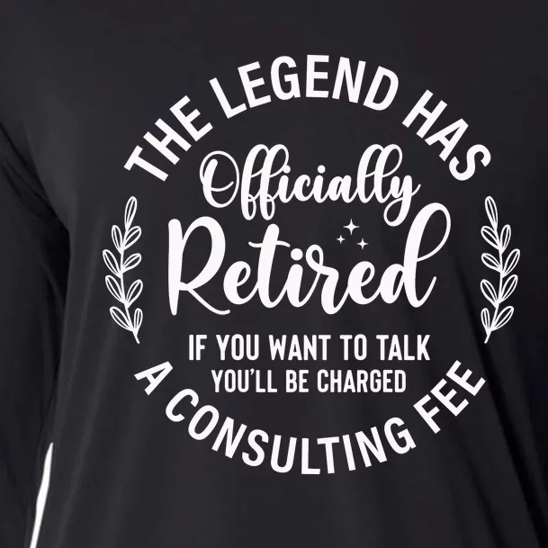 Officially Retired , Retirement Gift Cooling Performance Long Sleeve Crew