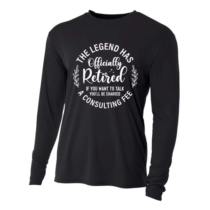 Officially Retired , Retirement Gift Cooling Performance Long Sleeve Crew