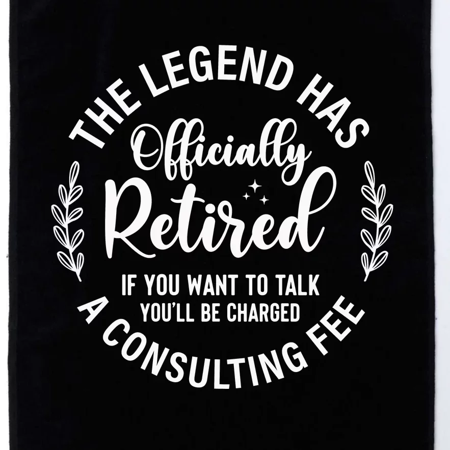 Officially Retired , Retirement Gift Platinum Collection Golf Towel