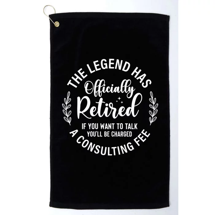 Officially Retired , Retirement Gift Platinum Collection Golf Towel