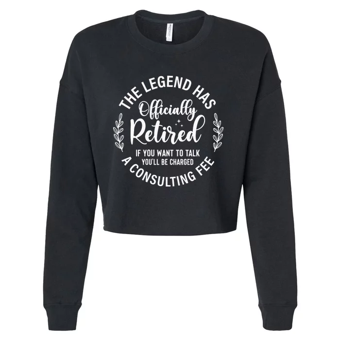 Officially Retired , Retirement Gift Cropped Pullover Crew