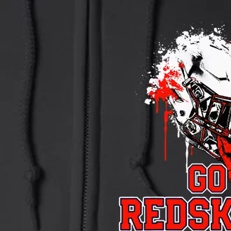 Oneonta Redskins Rising Helmet Go! Full Zip Hoodie