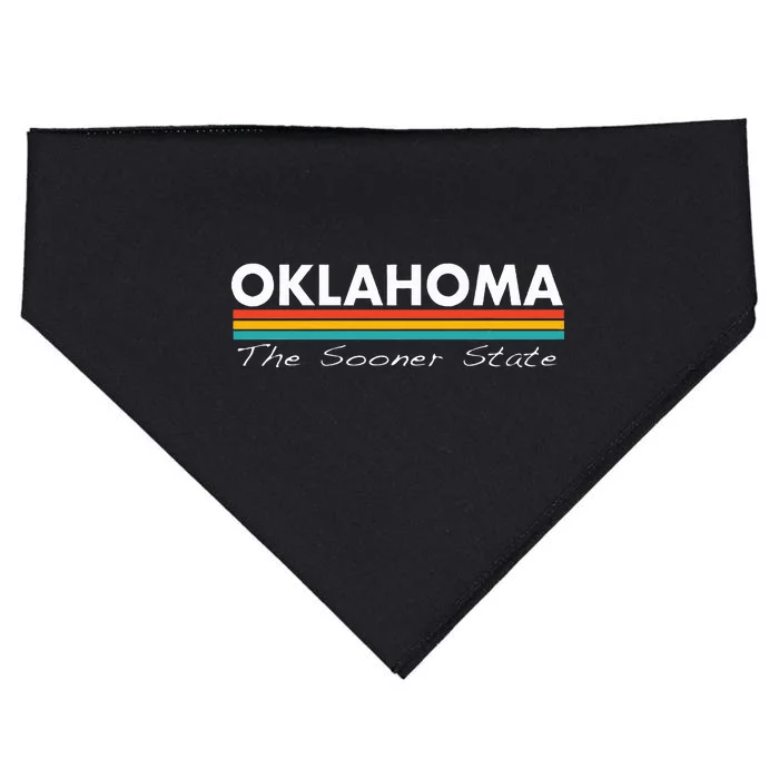 Oklahoma Retro Stripes Classic USA-Made Doggie Bandana