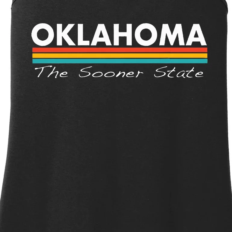 Oklahoma Retro Stripes Classic Ladies Essential Tank