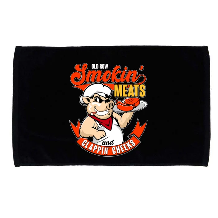 Old Row Smokin Meats And Clappin Cheeks Bbq Microfiber Hand Towel