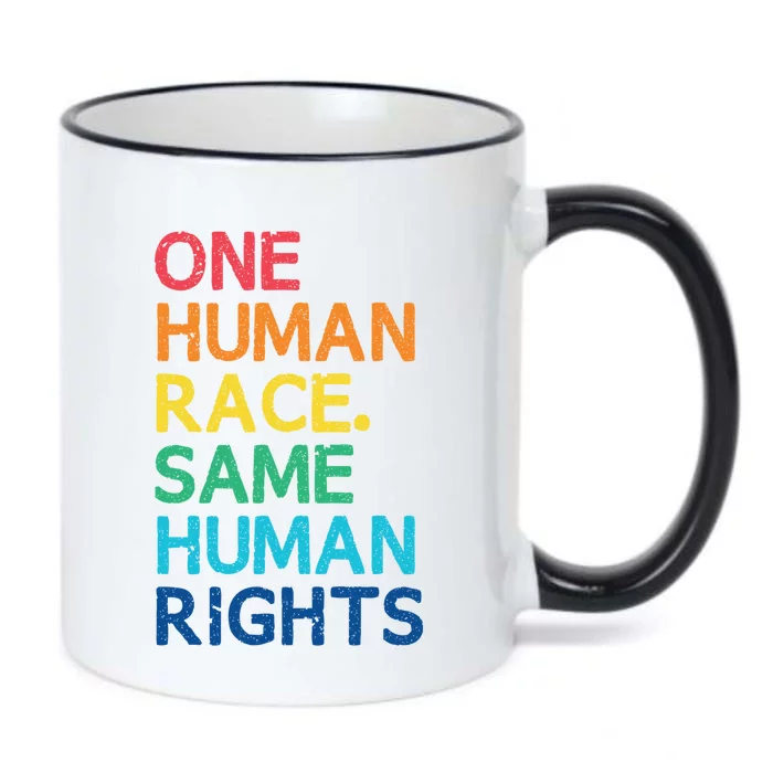 One Race Same Hu Rights Anti Racist Black Pride Cool Gift Black Color Changing Mug