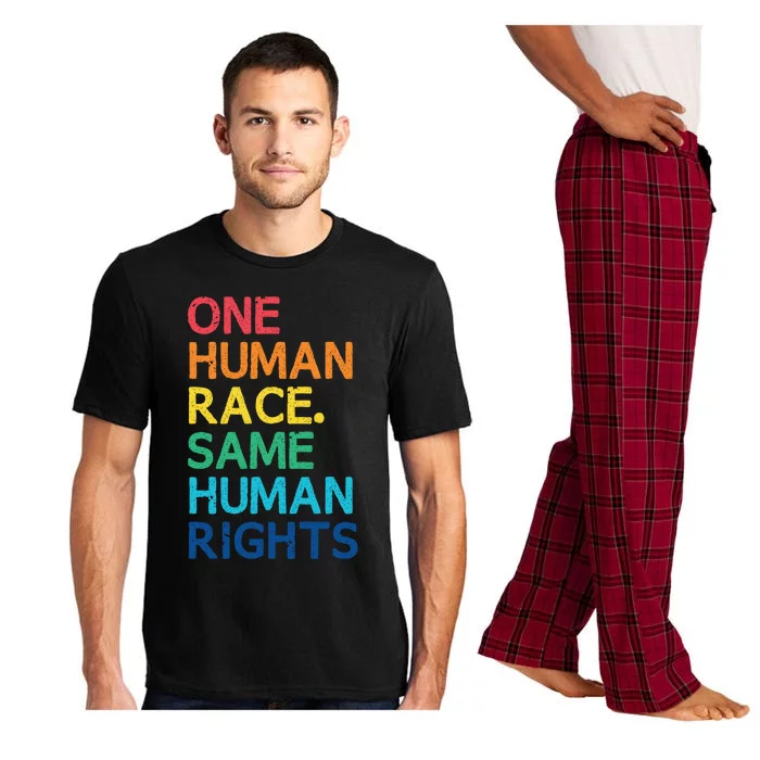 One Race Same Hu Rights Anti Racist Black Pride Cool Gift Pajama Set