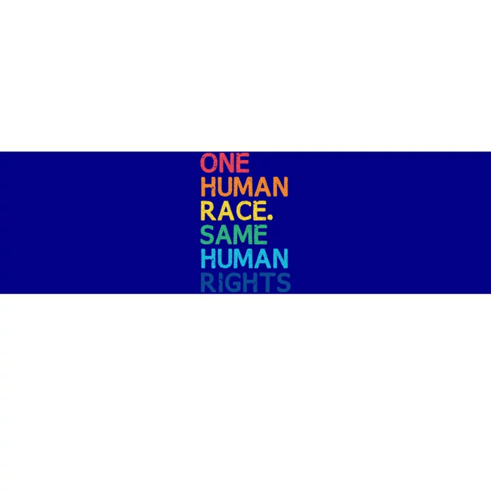 One Race Same Hu Rights Anti Racist Black Pride Cool Gift Bumper Sticker