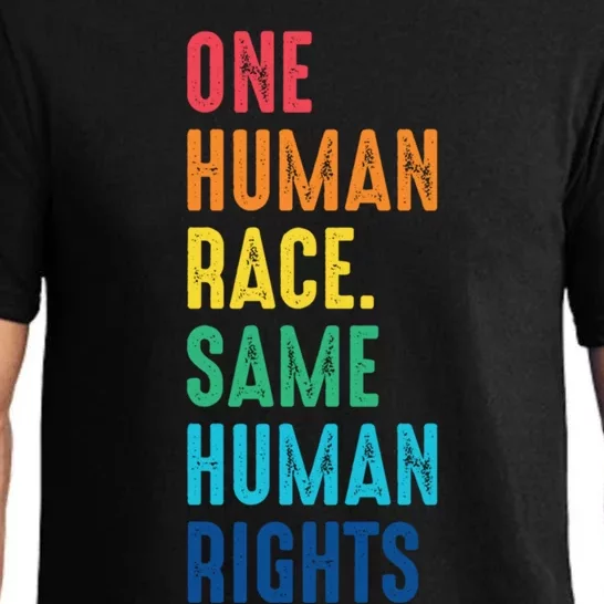 One Race Same Hu Rights Anti Racist Black Pride Gift Pajama Set