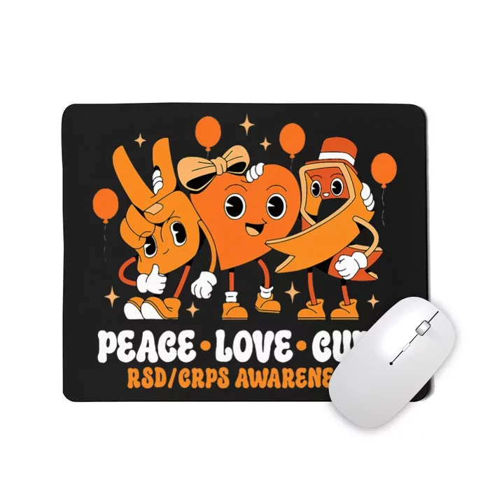 Orange Ribbon Survivor Groovy Rsd Crps Awareness Mousepad