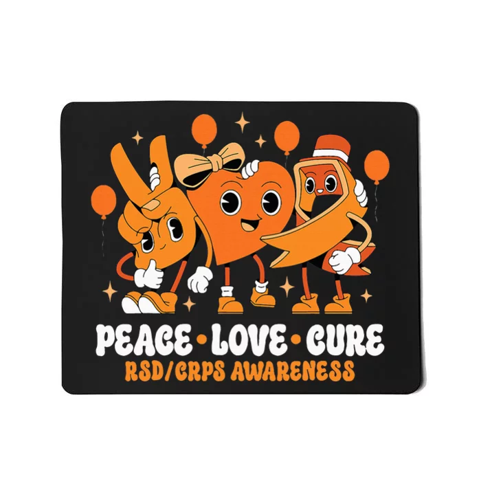 Orange Ribbon Survivor Groovy Rsd Crps Awareness Mousepad