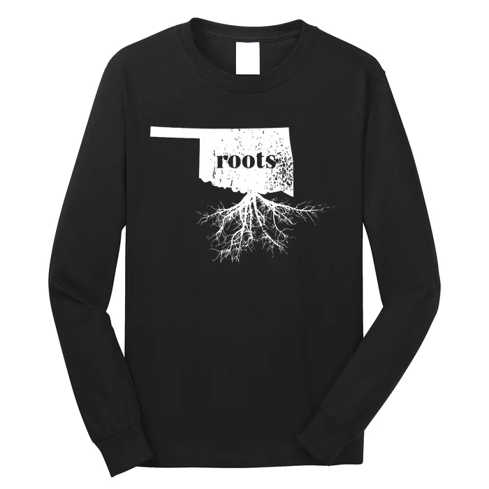 Oklahoma Roots State Map Home Love Gift Long Sleeve Shirt