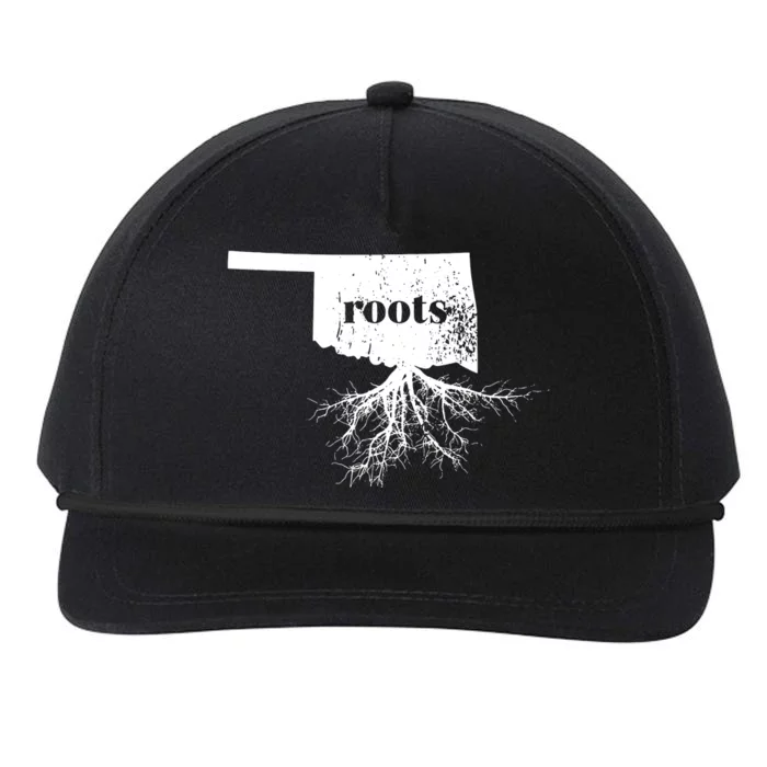 Oklahoma Roots State Map Home Love Gift Snapback Five-Panel Rope Hat